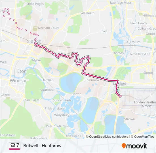 7 Bus Line Map