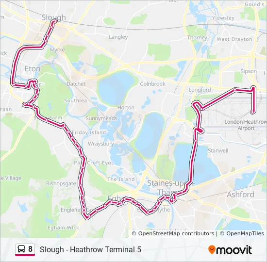 Bus 8 Route Map 8 Route: Schedules, Stops & Maps - Heathrow Airport (Updated)