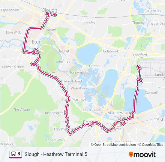 8 Route: Schedules, Stops & Maps - Slough Town Centre (Updated)