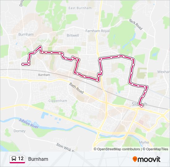 12 Bus Line Map