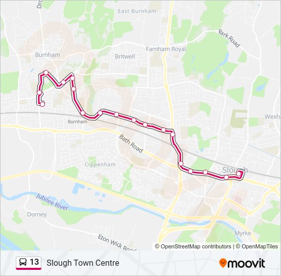 13 Bus Line Map