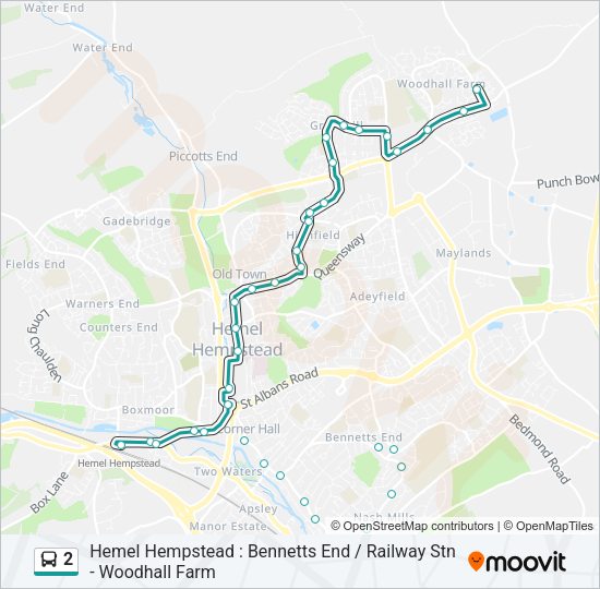 2 Bus Line Map