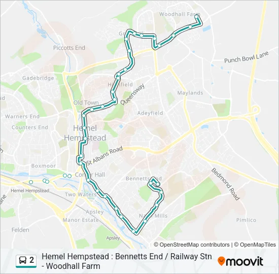 2 Bus Line Map