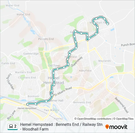 2 Bus Line Map