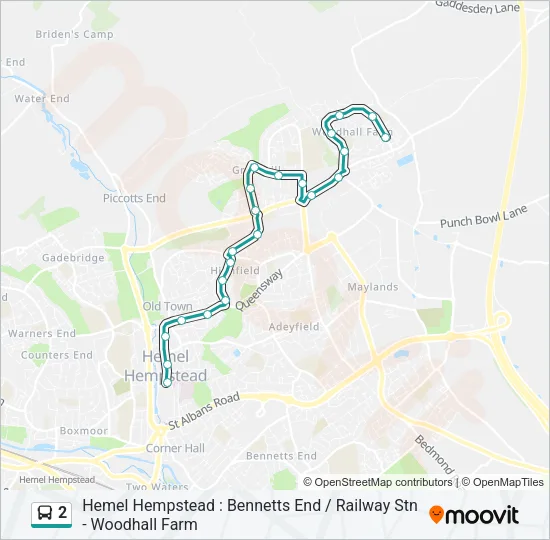 2 Bus Line Map