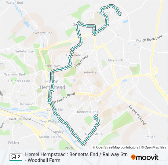 2 Bus Line Map