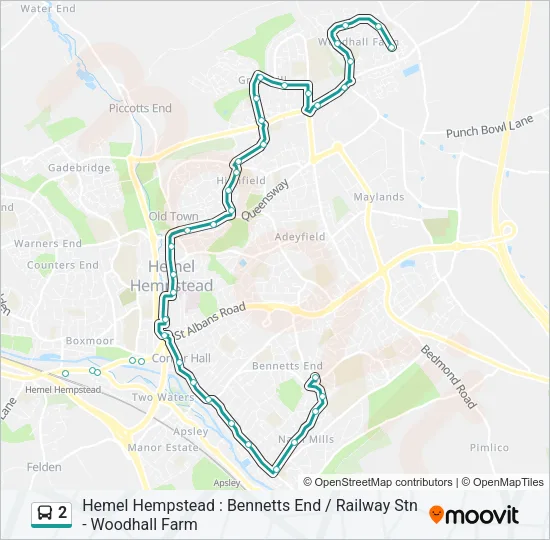 2 Bus Line Map