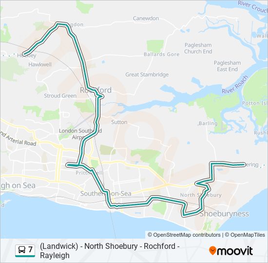 7 Bus Line Map