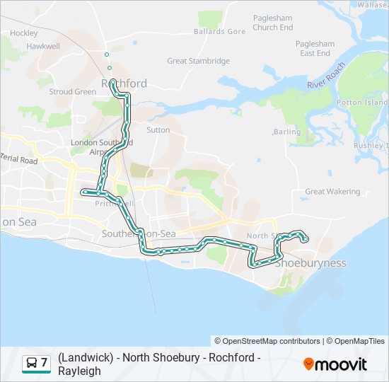 7 Bus Line Map