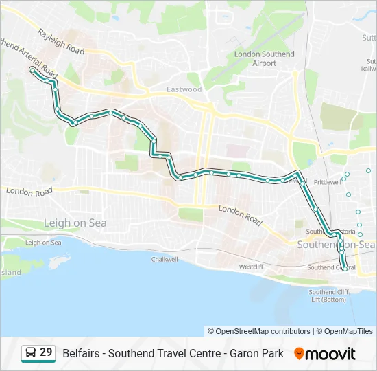29 Route: Schedules, Stops & Maps - Belfairs (Updated)