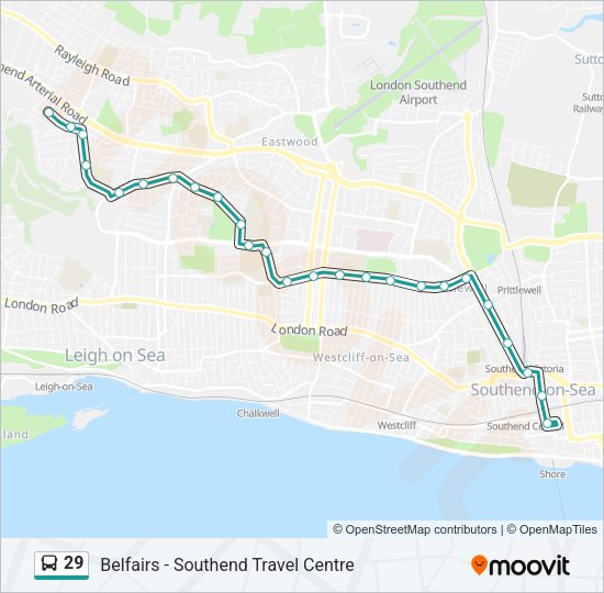 29 Bus Line Map