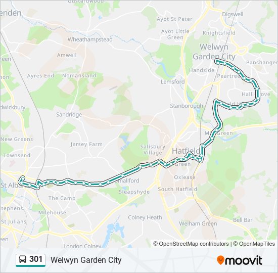 301 Bus Line Map