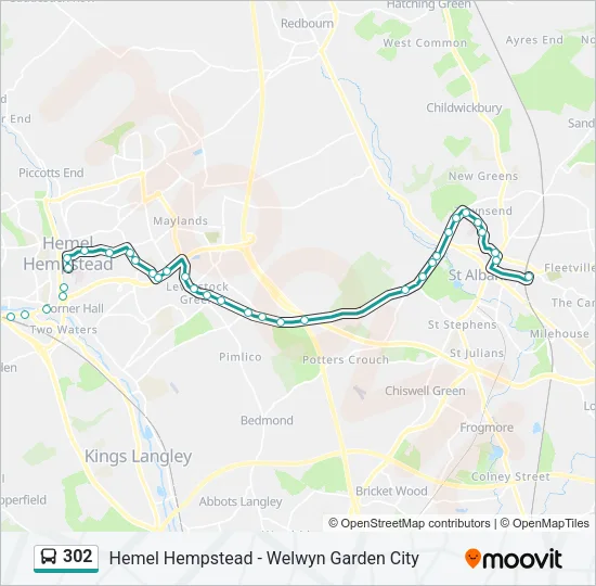 302 Bus Line Map