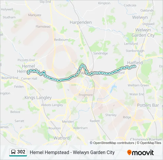 302 Bus Line Map