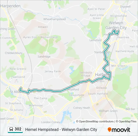 302 Bus Line Map