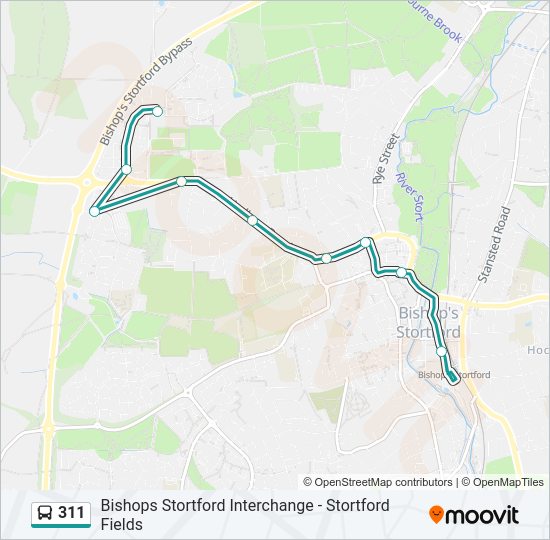 311 Bus Line Map