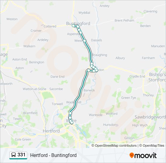 331 bus Line Map