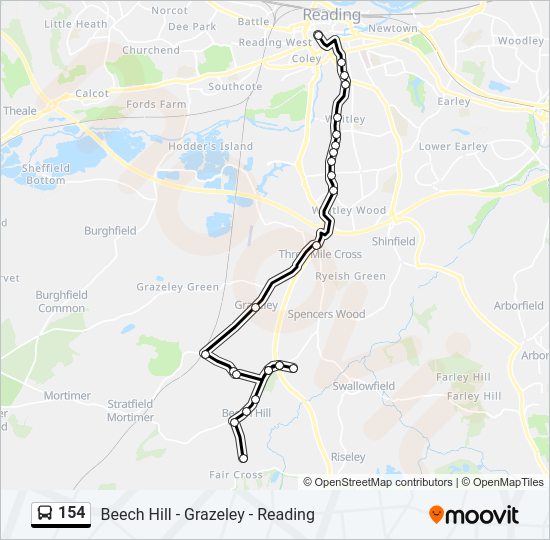 154 Bus Line Map