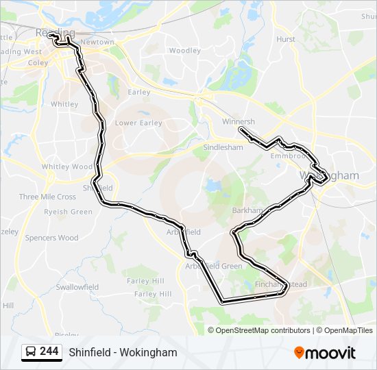 244 Bus Line Map