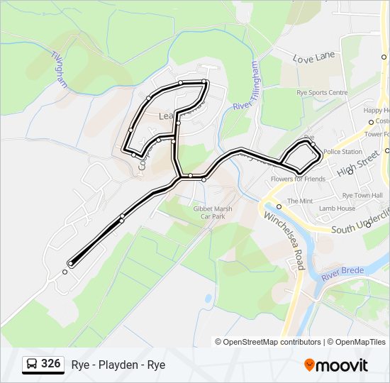 326 Bus Line Map