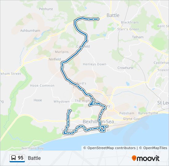 Directions To Route 95 95 Route: Schedules, Stops & Maps - Battle (Updated)