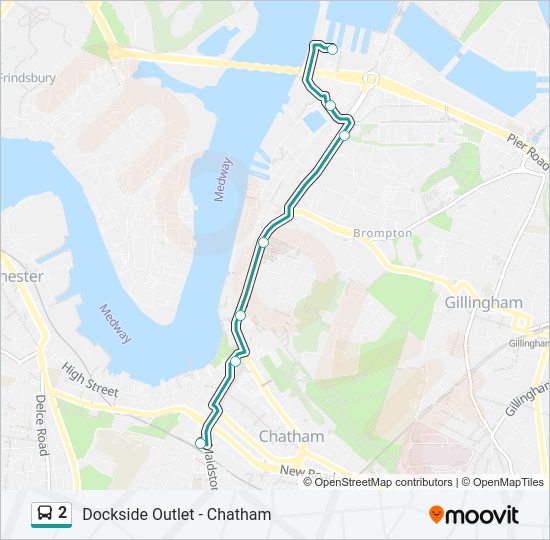 2 Bus Line Map