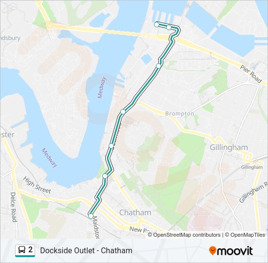 2 Bus Line Map