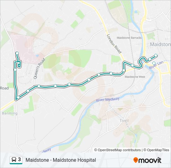 3 Bus Line Map