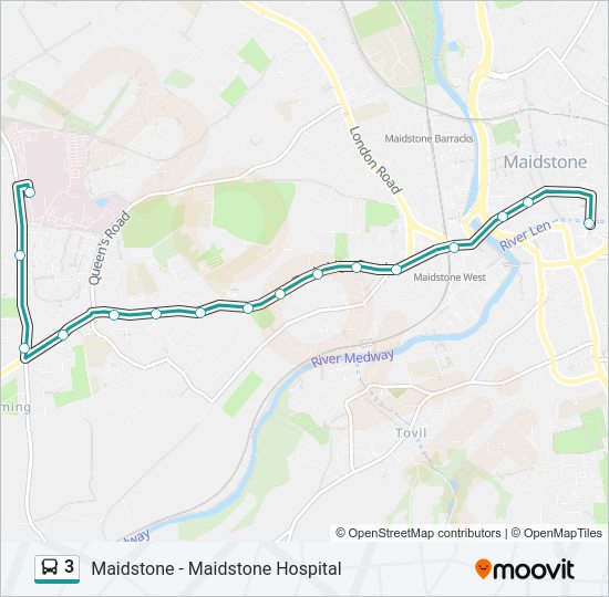 3 Bus Line Map