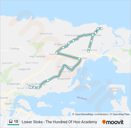 10 Bus Line Map