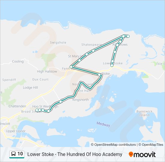 10 Bus Line Map