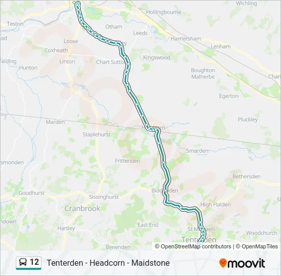 12 Bus Line Map