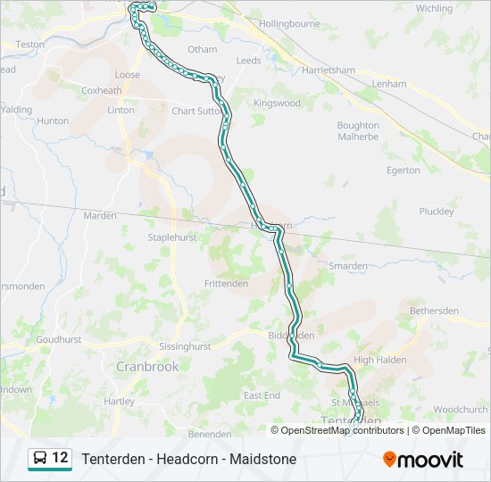 12 Bus Line Map