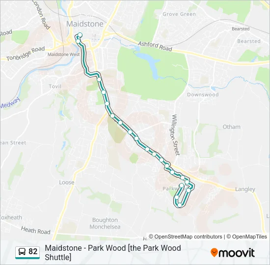 82 Bus Line Map
