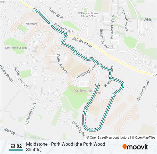 82 Bus Line Map