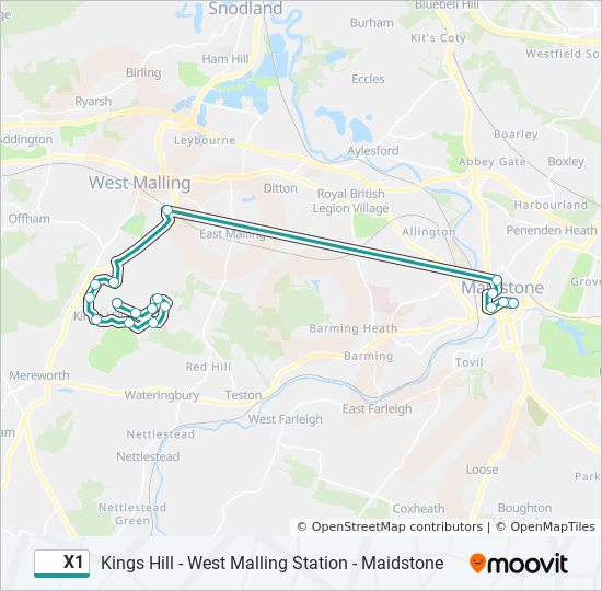 X1 Bus Route