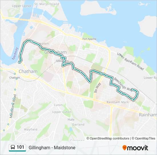 101 Bus Line Map