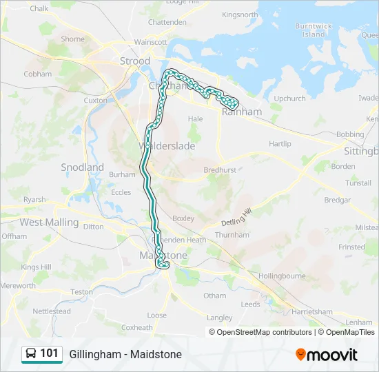 101 Bus Line Map