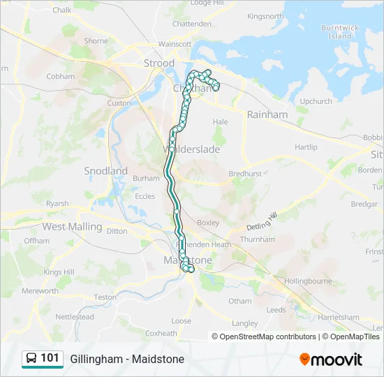 101 Bus Line Map