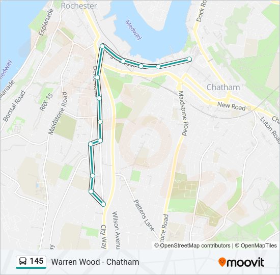 145 Bus Line Map