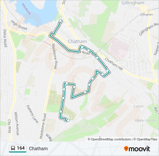 164 Bus Line Map