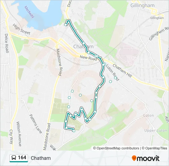 164 Bus Line Map