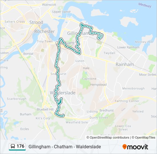 Bus 176 Route Map 176 Route: Schedules, Stops & Maps - Gillingham (Updated)