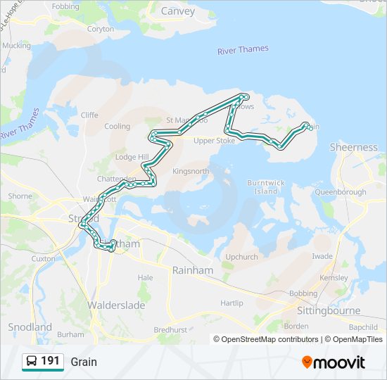 191 Bus Line Map