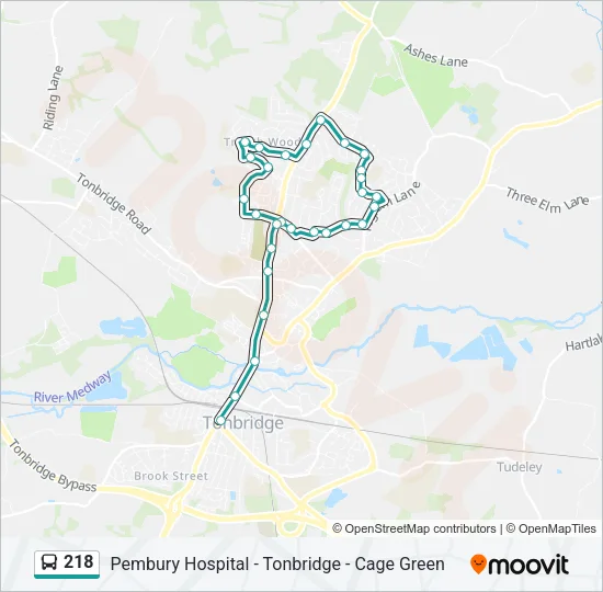 218 Bus Line Map
