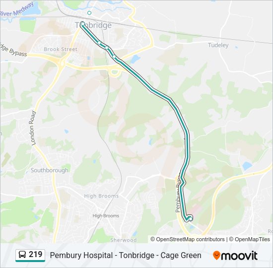 219 Bus Line Map