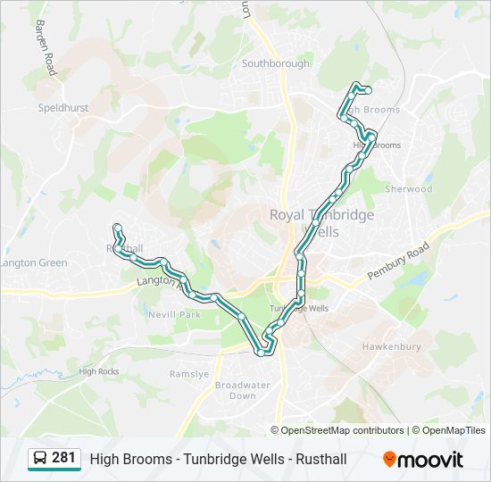 281 Bus Line Map