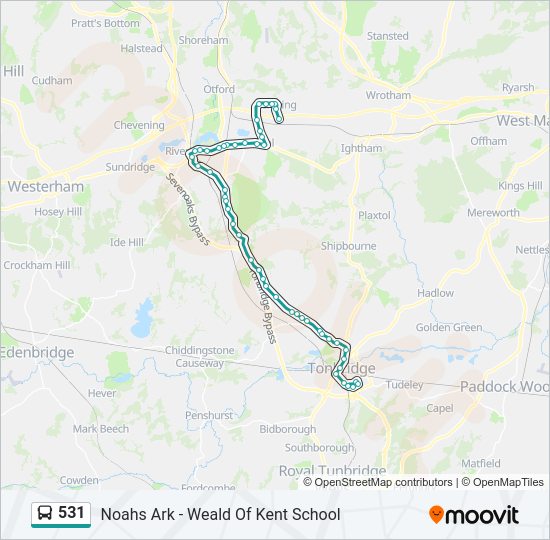 531 Bus Line Map