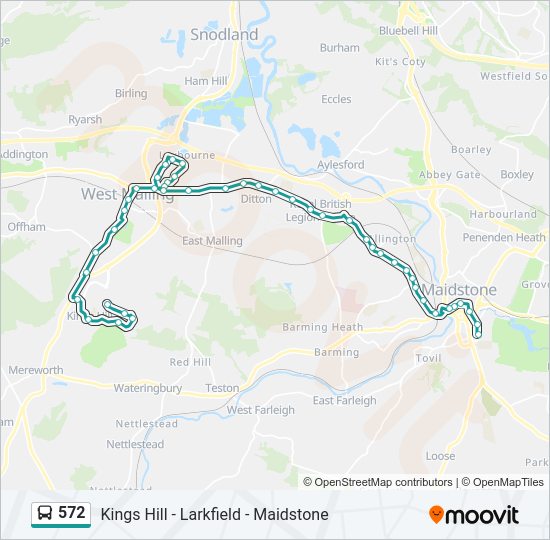 572 Bus Line Map