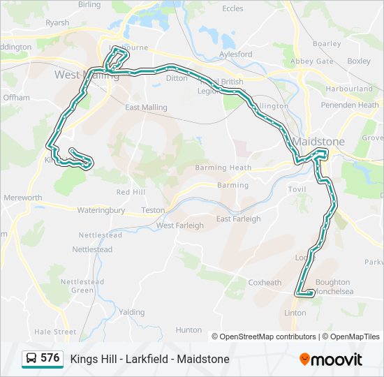 576 Bus Line Map